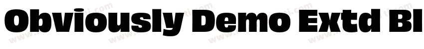 Obviously Demo Extd Blck字体转换